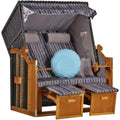 strandkorb 2 sitzer ostsee strandkoerbe wetterfest 125x80x160cm grau gestreift