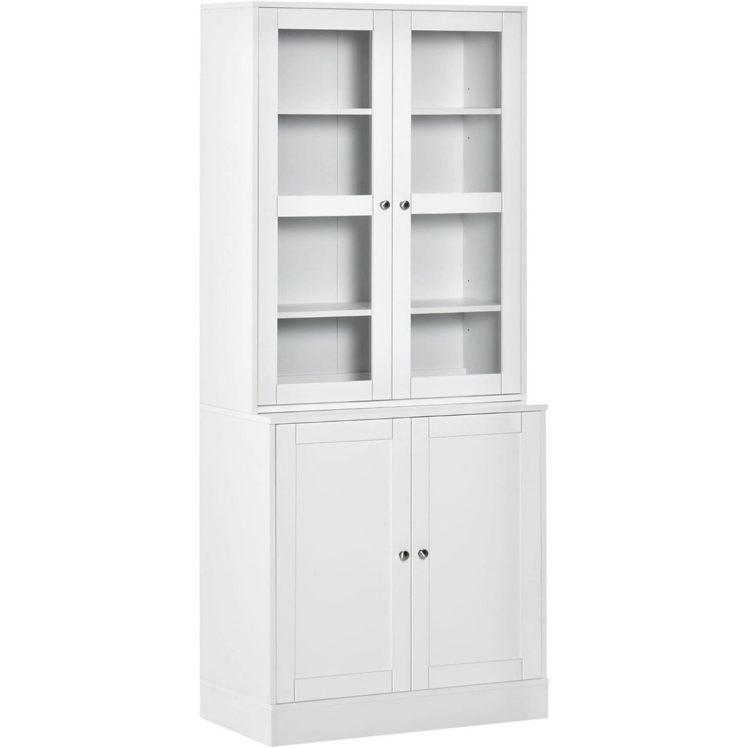 buecherregal mit 6 faechern tueren standregal 76x40x1785 cm weiss buecherschrank aufbewahrungsregal buerporegal fuer wohnzimmer buero