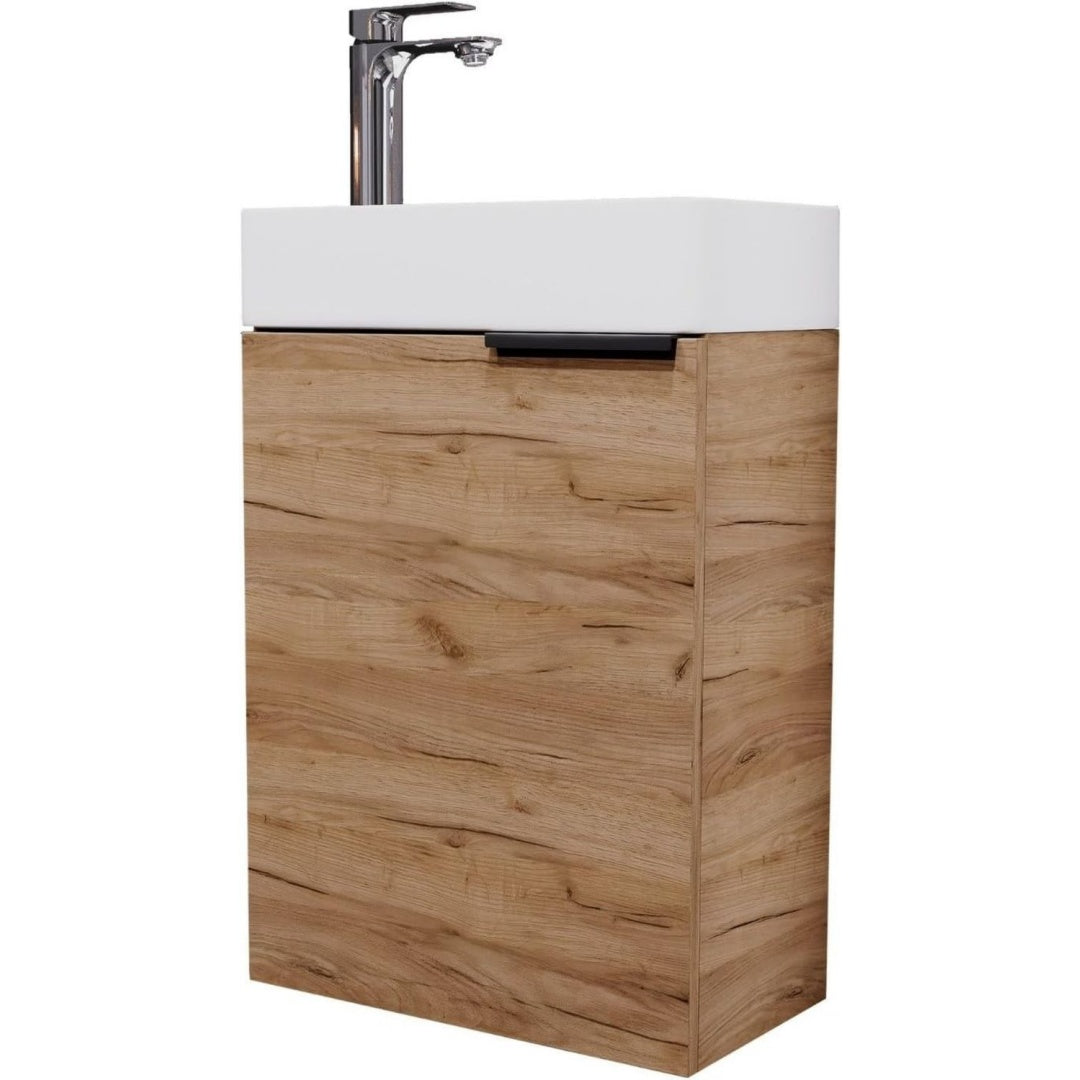 planetmoebel waschtischunterschrank 40 cm bad gaeste-toilette gold eiche badmoebel set fuer kleine baeder keramik waschbecken waschtischunterschrank fuer badezimmer gaeste-bad toilette gold eiche