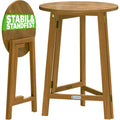 stehtisch holz klappbar 110cm hoch 80 cm rund akazie rustikal outdoor bistro biertisch gartentisch klapptisch party bartisch